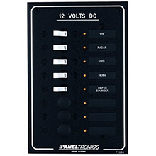 PANELTRONICS Standard DC 8 Position Breaker Panel w and LEDs