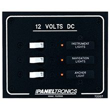 PANELTRONICS Standard DC 3 Position Breaker Panel w and LEDs