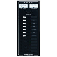 PANELTRONICS Standard DC 12 Position Breaker Panel w and LEDs