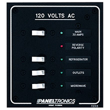 PANELTRONICS Standard AC 3 Position Breaker Panel Main w and LEDs