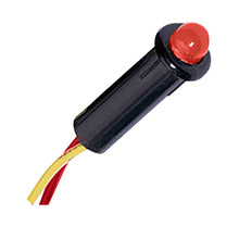 PANELTRONICS LED Indicator Light %2D Red %2D 240 VAC %2D 1 and 4 inch
