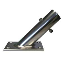 LEES TACKLE Center rigger holder 45 degree 1 3 and 8 inch id bright silver