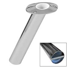 LEES TACKLE 30 degree ss flush mount bar pin rod holder heavy duty
