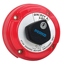 PERKO Medium Duty Main Battery Disconnect Switch w and Alternator Field Disconnect Key Lock