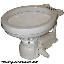 RARITAN Sea era household electric toilet %2D integral sea water %2D straight 90 deg discharge %2D 12v