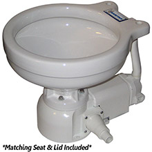 RARITAN Sea era marine size electric toilet %2D integral pump %2D straight 90 deg discharge %2D 12v