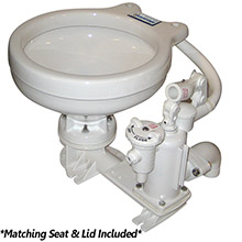 RARITAN Standard manual toilet %2D white marine%2Dsize bowl