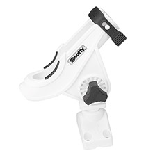 SCOTTY 280 bait caster and spinning rod holder w and 241 deck and side mount %2D white