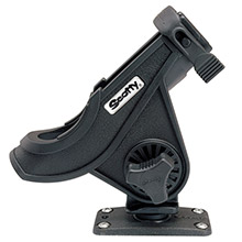 SCOTTY 281 bait caster and spinning rod holder w and 244 flush deck mount %2D black