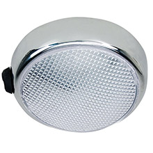 PERKO Round Surface Mount LED Dome Light %2D Chrome Plated %2D w and Switch
