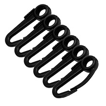 SCOTTY Nylon snap hook black 6%2Dpack