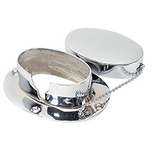 WHITECAP Chain rope deck pipe 4 inch x 2%2D1 and 4 inch chrome plate