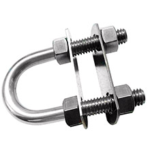 WHITECAP Bow eye 3 and 8 inch x 3 ft stainless steel
