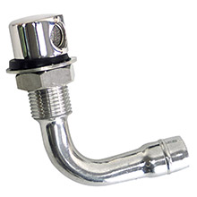 WHITECAP Fuel vent %2D round head 90 degree 9 and 16 inch hose