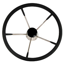 WHITECAP Destroyer steering wheel %2D black foam 15 inch diameter