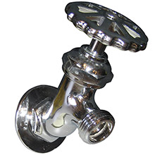 WHITECAP Cp brass lg sillcock 2%2D3 and 16 inch base 4 inch depth