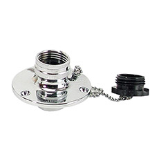 WHITECAP Cp brass inlet 2%2D3 and 4 inch base 1%2D1 and 2 inch depth