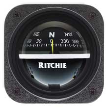 RITCHIE Explorer bulkhead mt compass blk dial