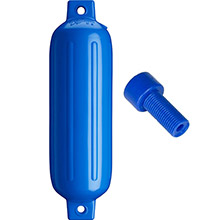 POLYFORM G%2D3 Twin Eye Fender 55 inch x 19 inch %2D Blue w and Air Adapter