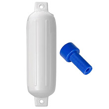 POLYFORM G%2D3 Twin Eye Fender 55 inch x 19 inch %2D White w and Air Adapter