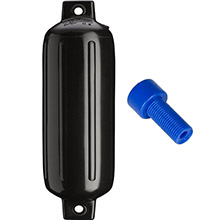 POLYFORM G%2D4 Twin Eye Fender 65 inch x 22 inch %2D Black w and Air Adapter