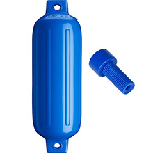 POLYFORM G%2D4 Twin Eye Fender 65 inch x 22 inch %2D Blue w and Air Adapter