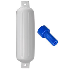 POLYFORM G%2D4 Twin Eye Fender 65 inch x 22 inch %2D White w and Air Adapter