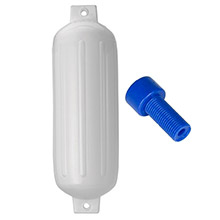 POLYFORM G%2D5 Twin Eye Fender 88 inch x 268 inch %2D White w and Air Adapter