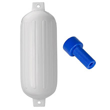 POLYFORM G%2D6 Twin Eye Fender 11 inch x 30 inch %2D White w and Air Adapter