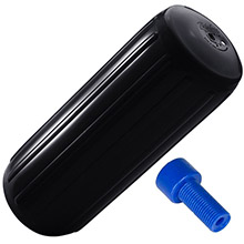 POLYFORM HTM%2D1 Hole Through Middle Fender 63 inch x 155 inch %2D Black w and Air Adapter