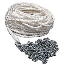 POWERWINCH 250 ft OF 5/8 inch ROPE 20 ft OF 5/16 inch HT Chain Rode