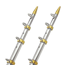 TACO METALS 15 ft telescopic outrigger poles 1-1/8 inch - silver/gold