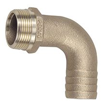 PERKO 2 inch Pipe to Hose Adapter 90 degree Bronze MADE IN THE USA