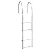 DOCK EDGE Fixed 4 step ladder bright white galvalume