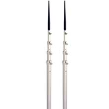 LEES TACKLE 165 ft bright silver black spike telescopic poles