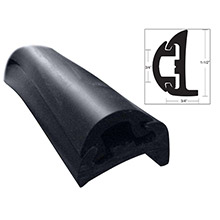 TACO METALS Semi%2Drigid rub rail kit %2D black w and black insert %2D 50 ft