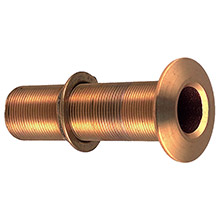 PERKO 3 and 4 inch Thru%2DHull Fitting w and Pipe Thread Bronze Extra Long %2D Max Hull 5 inch Thick