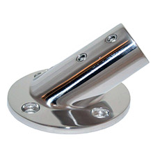 WHITECAP 7 and 8 inch od 30deg round base ss rail fitting