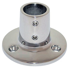 WHITECAP 7 and 8 inch od 90deg round base ss rail fitting