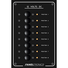 PANELTRONICS Standard Panel %2D DC 8 Position Circuit Breaker w and LEDs