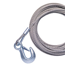 POWERWINCH 40 ft x 7 and 32 inch Replacement Galvanized Cable w and Hook f and RC30 RC23 712A 912 915 T2400 AP3500