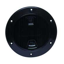 BECKSON 4 inch smooth center screw out deck plate black 45 inch cut
