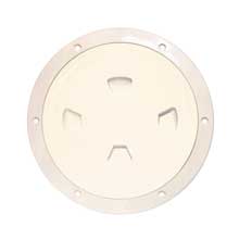 BECKSON 8 inch smooth center screw out deck plate beige 85 inch cut