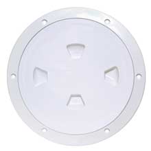 BECKSON 8 inch smooth center screw out deck plate white 85 inch cut
