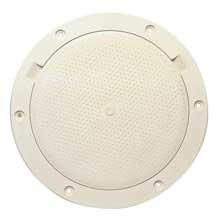 BECKSON 8 inch non%2Dskid pry out deck plate beige 85 inch cutout