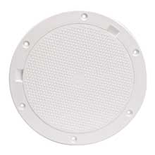 BECKSON 8 inch non%2Dskid pry out deck plate white 85 inch cutout