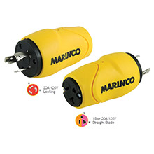 MARINCO Straight Adapter 30A Male %2D 15A Female