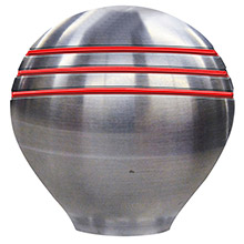 SCHMITT ONGARO Throttle knob %2D 1%2D 1 and 2 inch %2D red grooves
