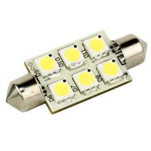 LUNASEA LIGHTING White led bulb 42mm festoon 10%2D30v dc