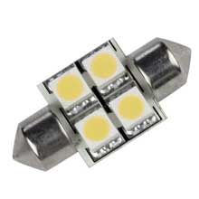 LUNASEA LIGHTING Warm white led bulb 31mm festoon 10%2D30v dc 4 led